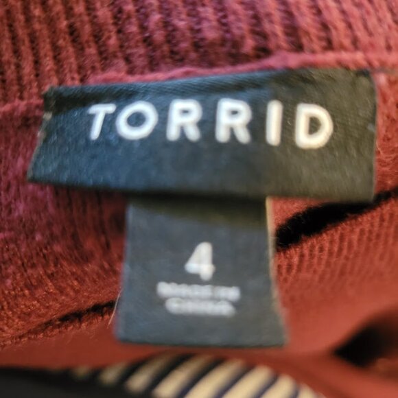 Torrid Maroon Sweater size 4x PLUS Host Pick - Picture 5 of 6
